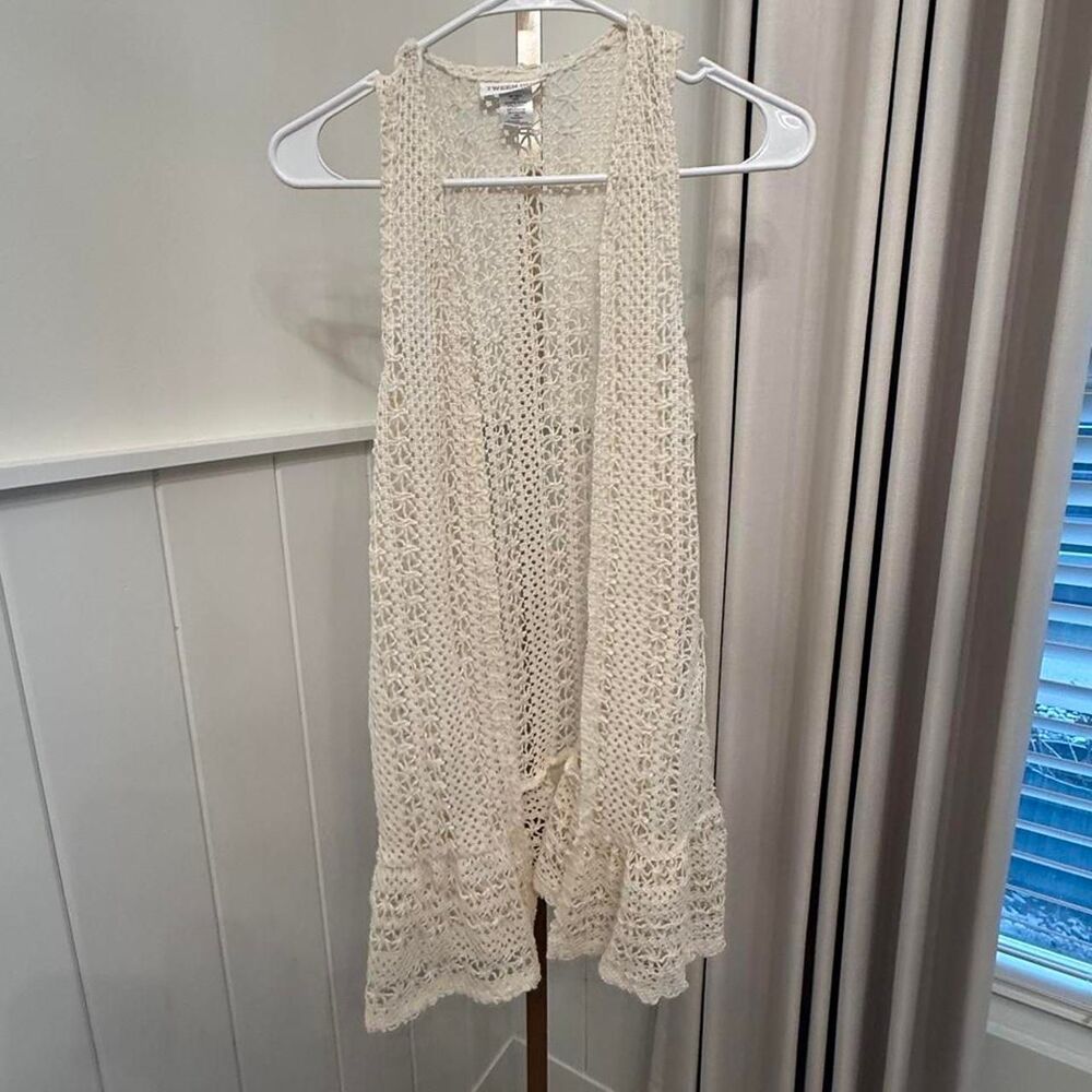 Unbranded Women's Cream and White Dress